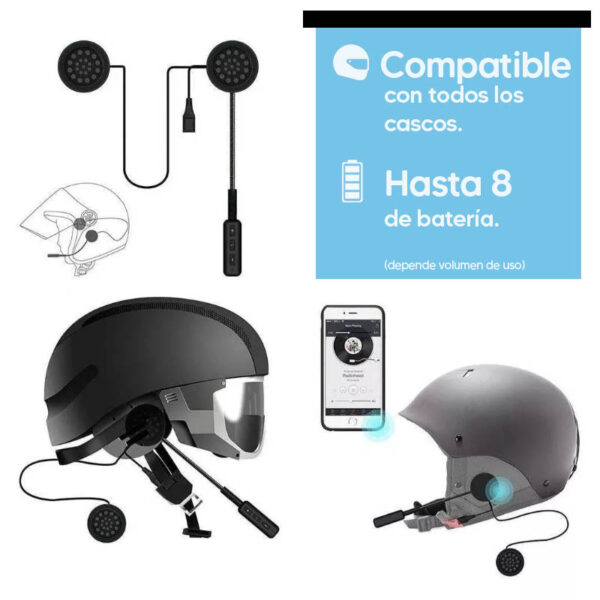 Auriculares Bluetooth Casco Moto MH01 - Image 7