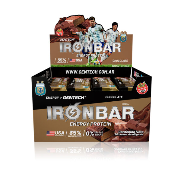 Gentech Iron Bar Energy Protein Sabor Chocolate 20u