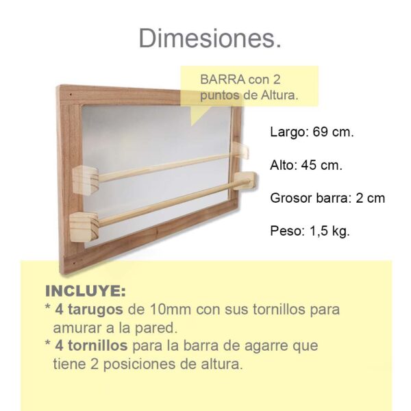 Espejo Acrilico Montessori irrompible 69x45 - Image 5